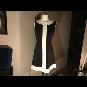Cute black and white shift dress